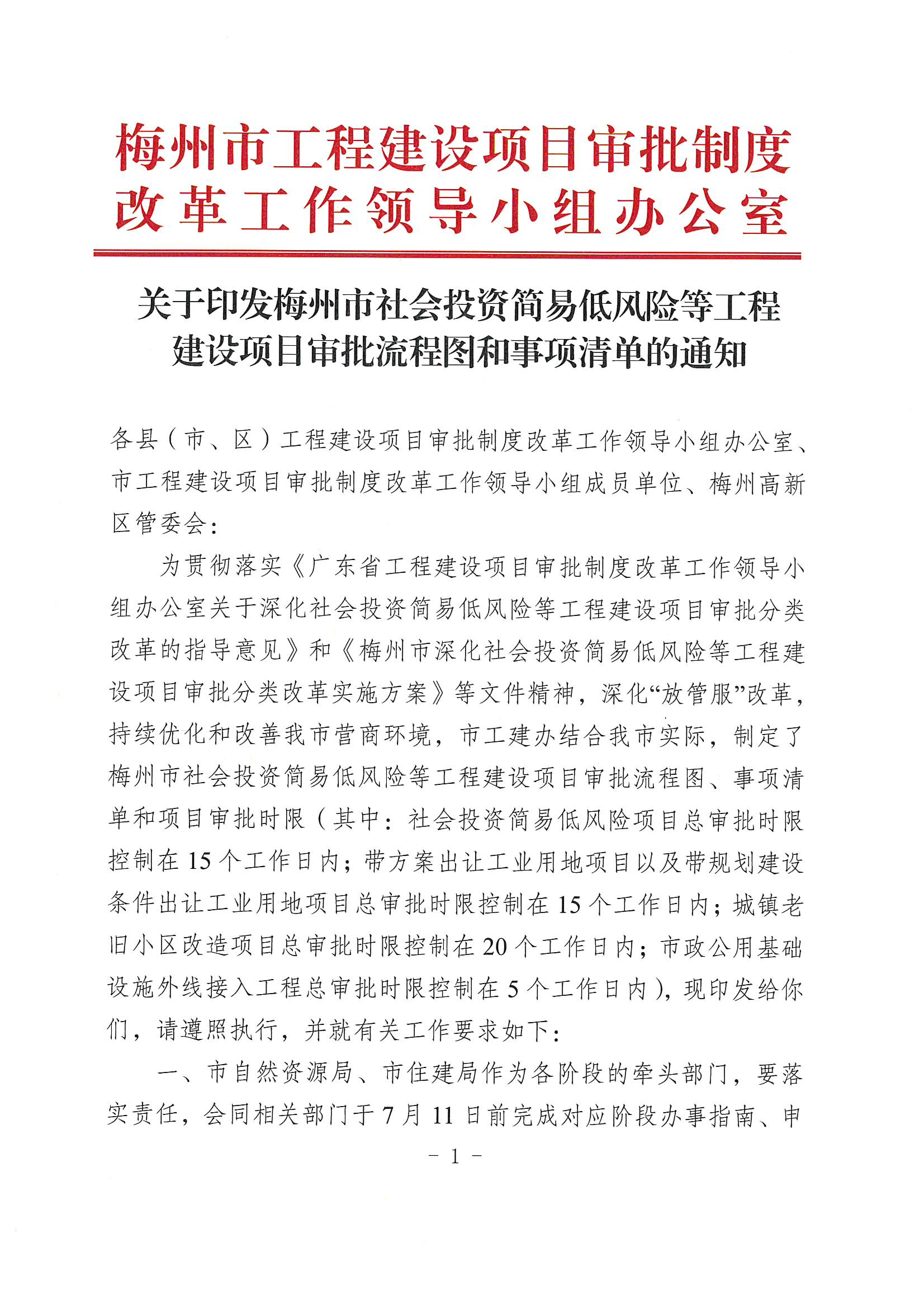 关于印发梅州市社会投资简易低风险等工程建设项目审批流程图和事项清单的通知_00.png