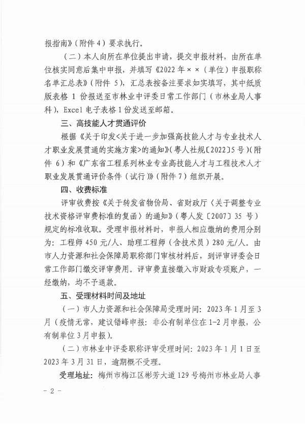 关于开展2022年度梅州市林业工程中、初级职称评审申报工作的通知（梅市林函〔2022〕270号）_01.png