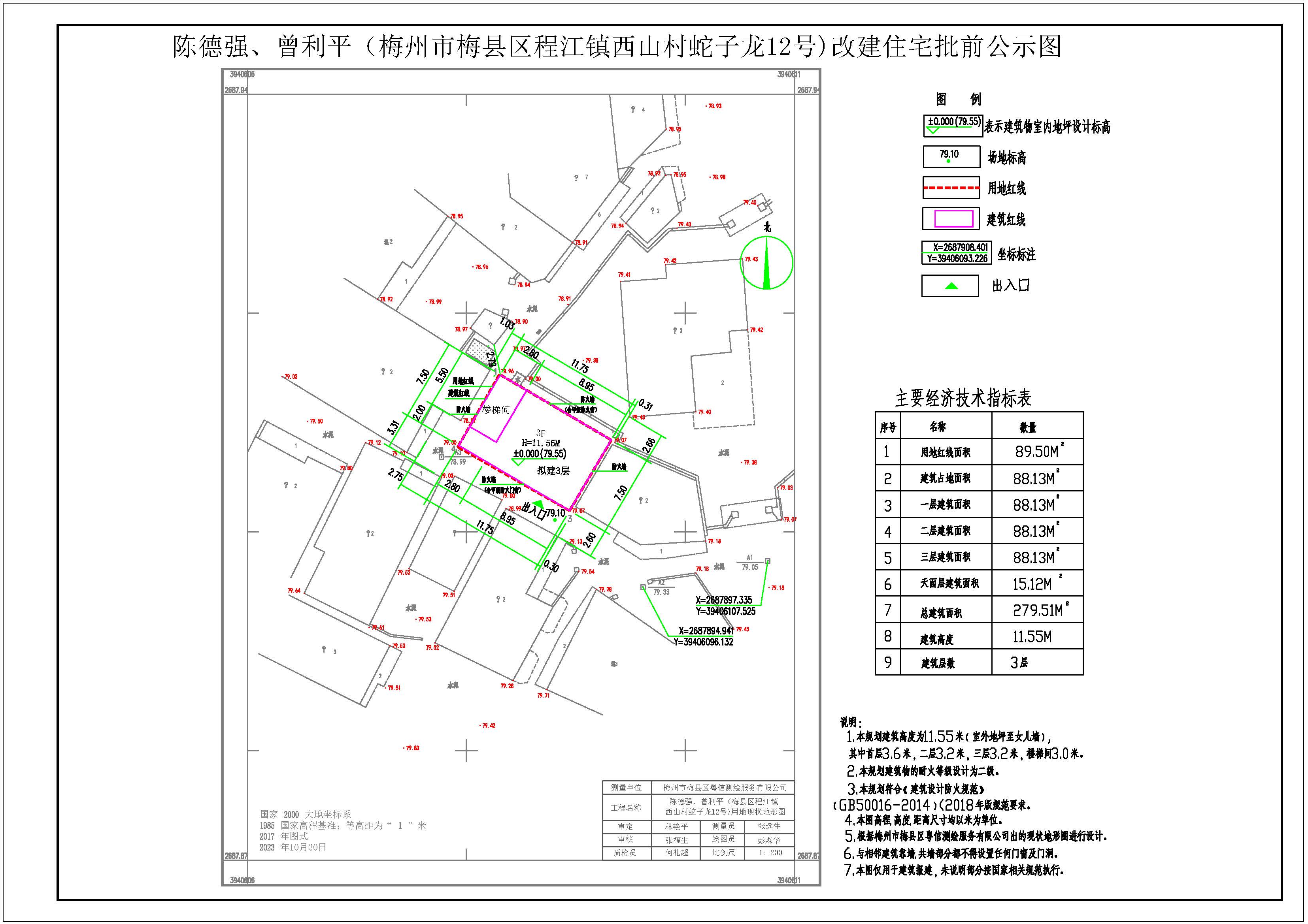 陈德强、曾利平改建筑住宅平面图（梅县区程江镇西山村蛇子龙12号)用地现状地形图-Model.jpg