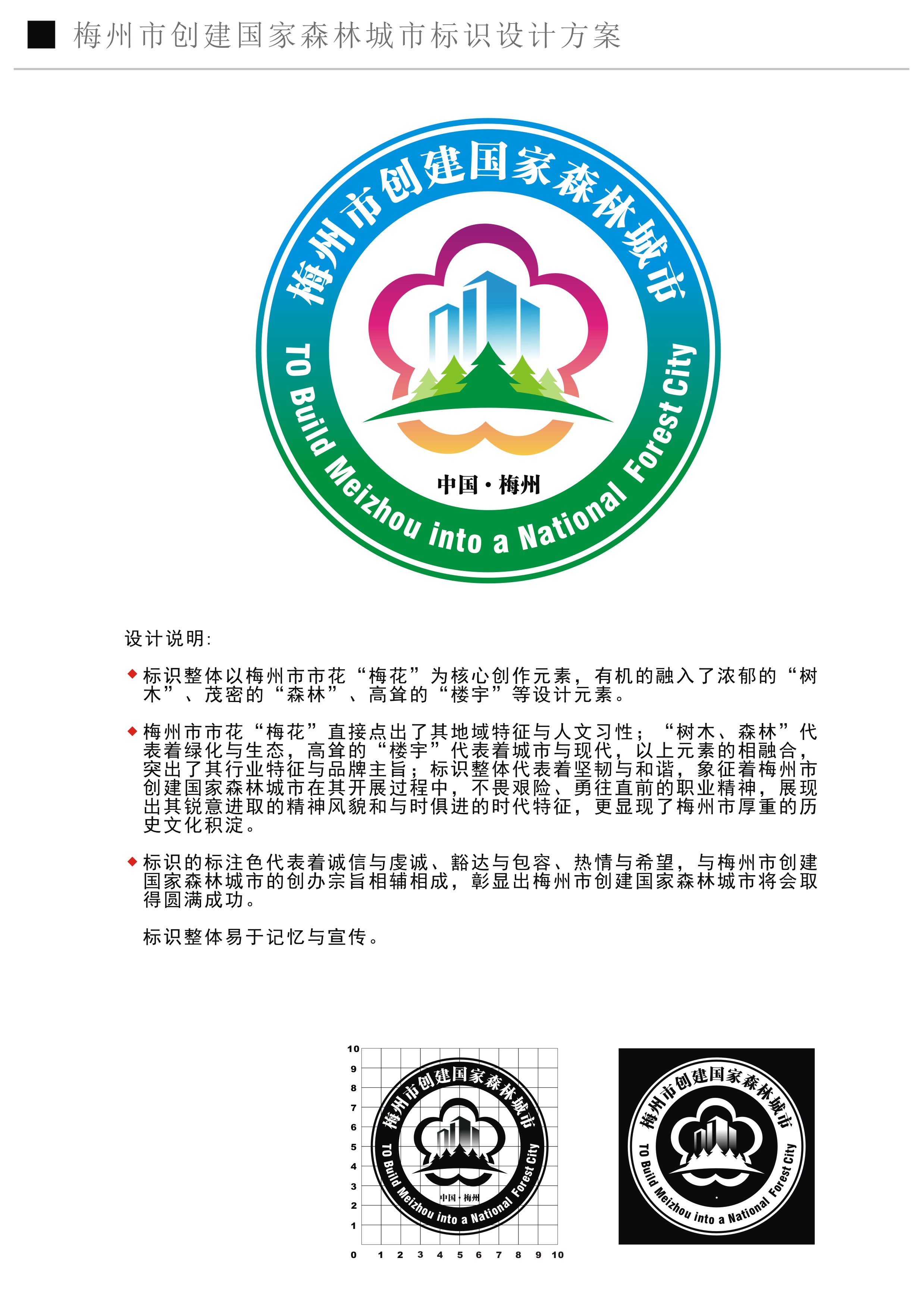 梅州市创建国家森林城市标识修改方案